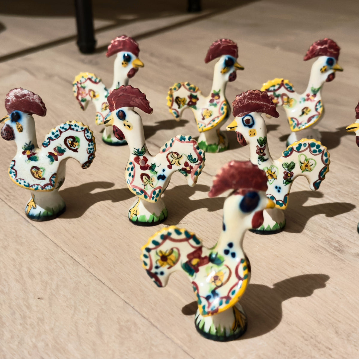 Hane - Good Luck Rooster fra Portugal fra 1970-tallet (håndmalte)