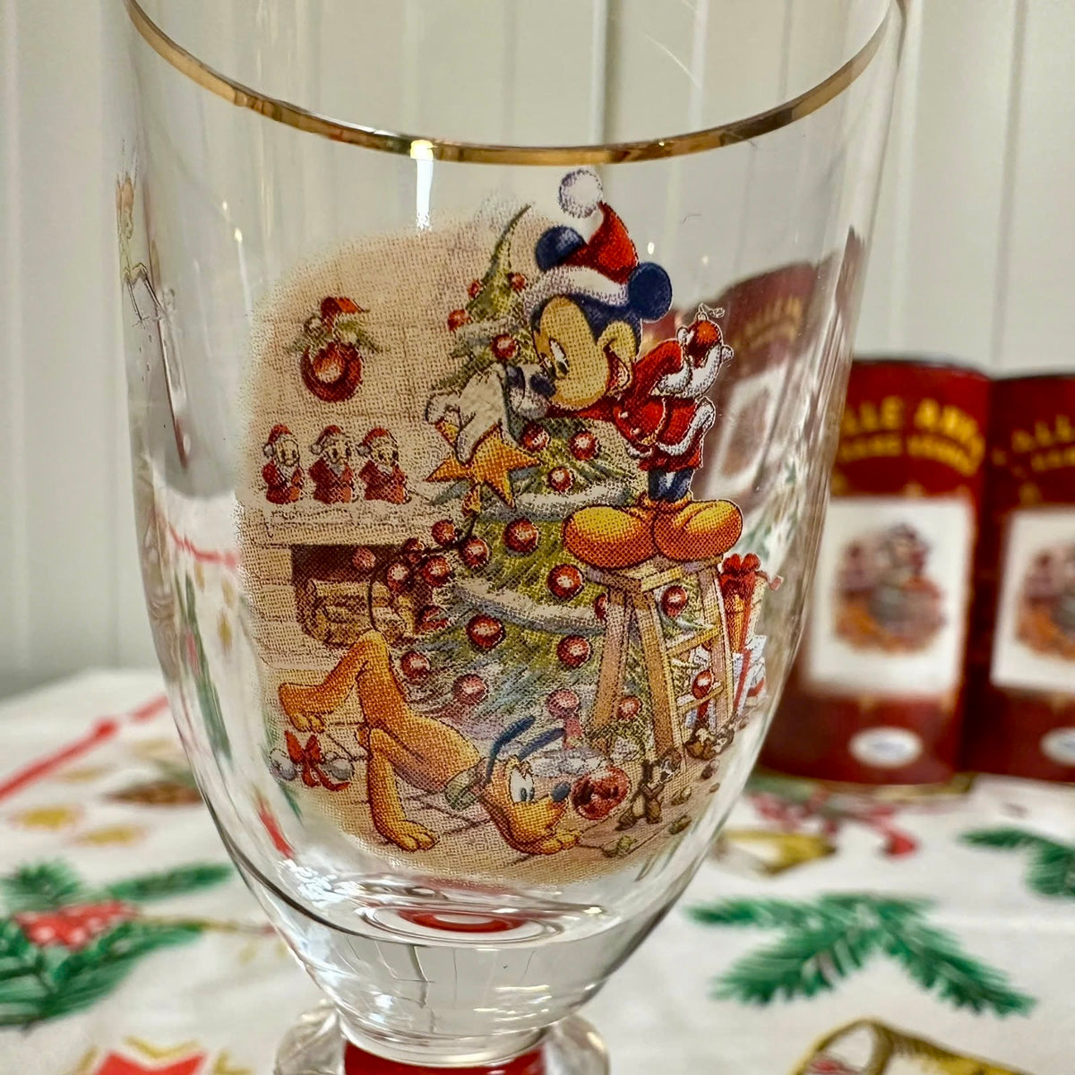 Disney Jul Firkløveren glass til Akevitt / likør - Nye !