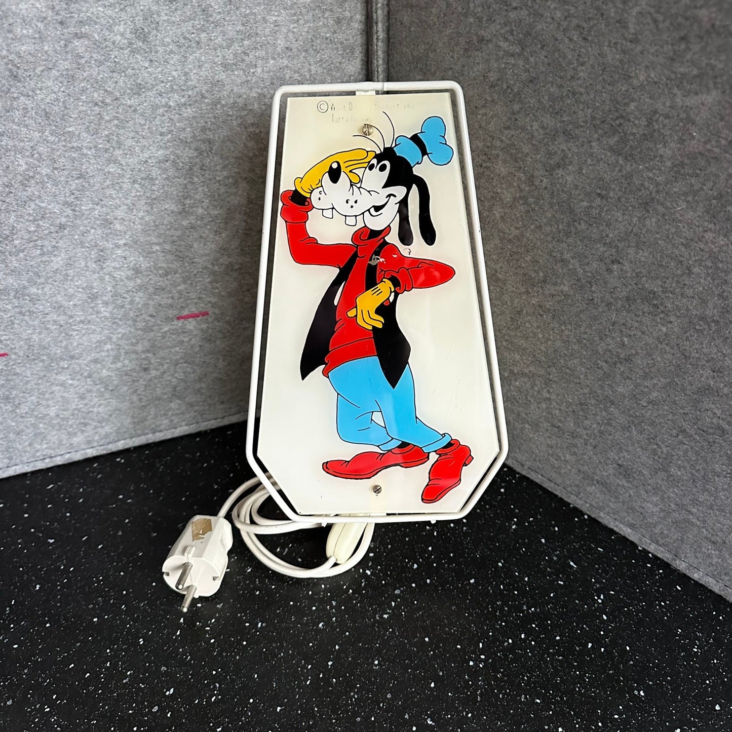 Walt Disney - Eldre Langbein vegglampe i glass