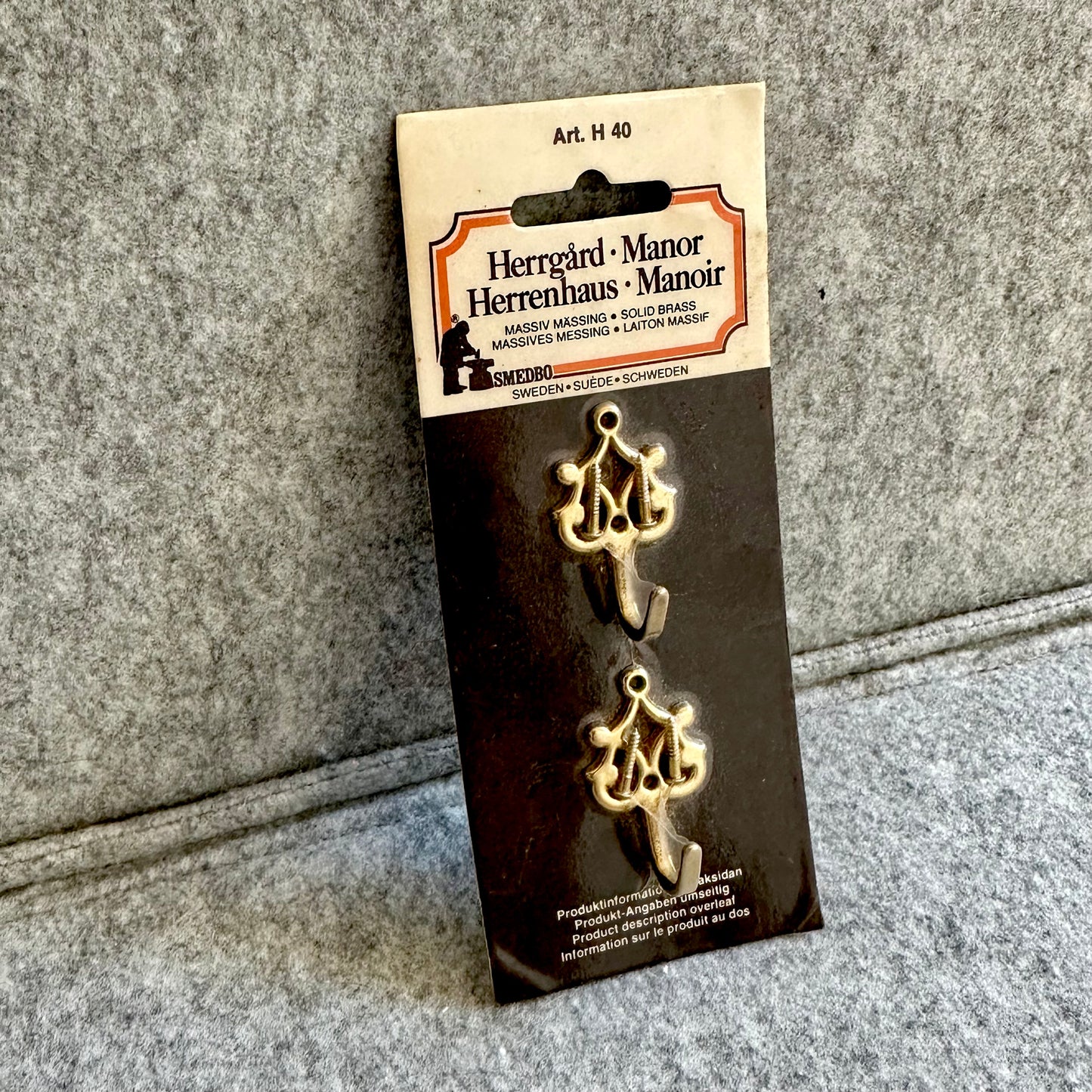 Vintage Herrgårdskroker i messing - nye