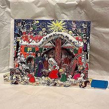 Gammel flott Julekalender med rørlige figurer (1960-70 tall)