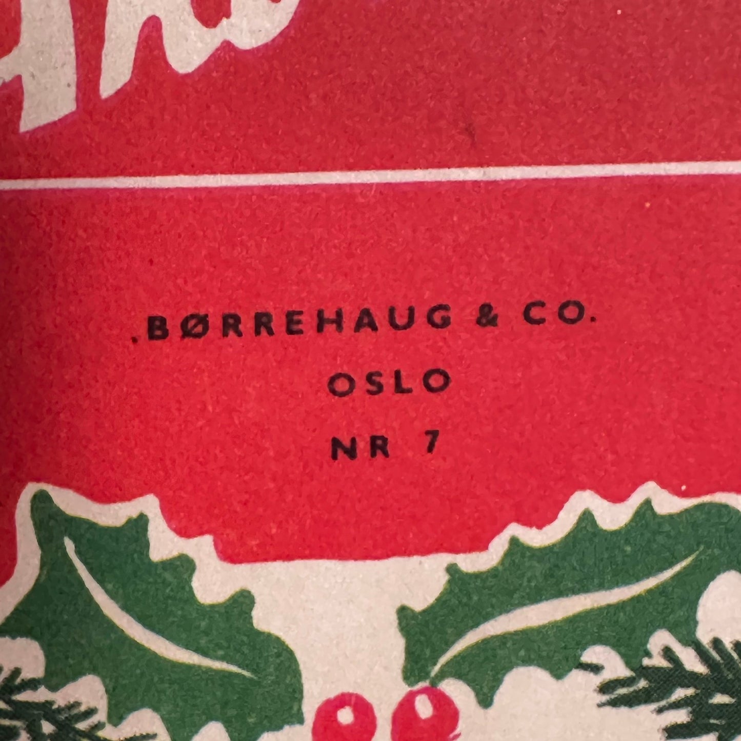 Gammel 3D julekalender fra BØRREHAUG & CO, OSLO