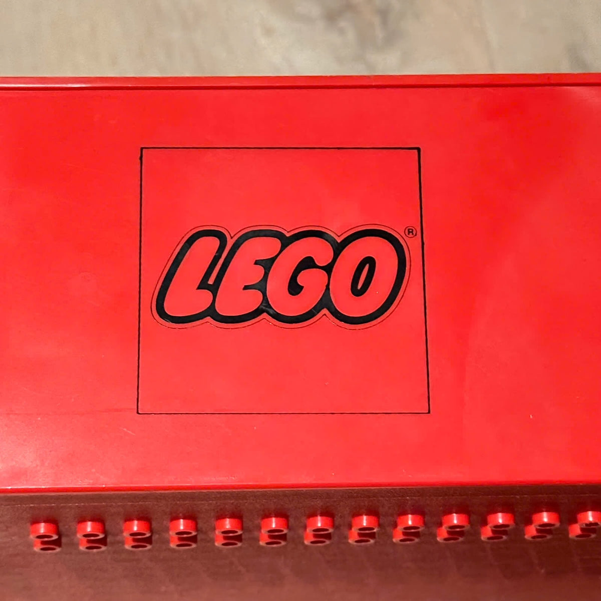 LEGO sorteringsboks / oppbevaringsboks med hank fra 1970-tallet