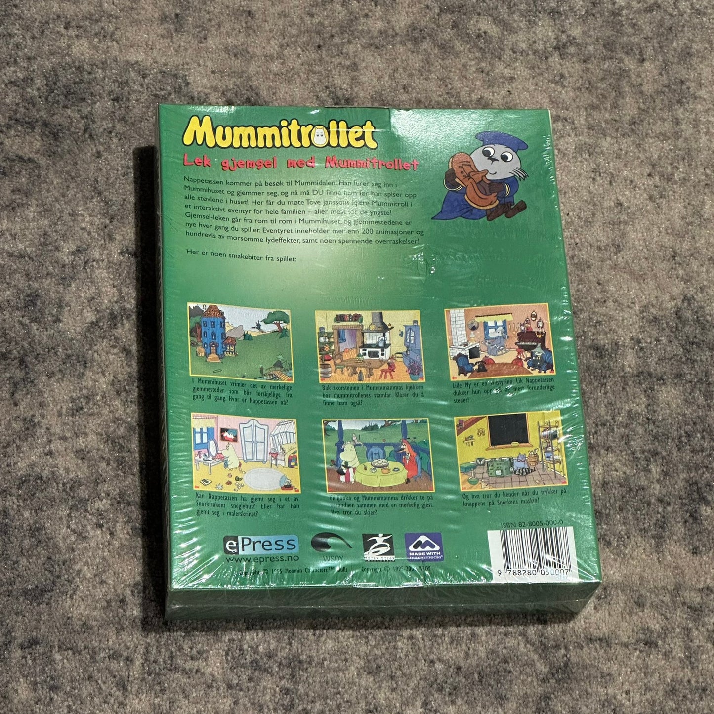 Lek Gjemsel Med Mummitrollet (PC-spill fra 2000) - Ny i plast !