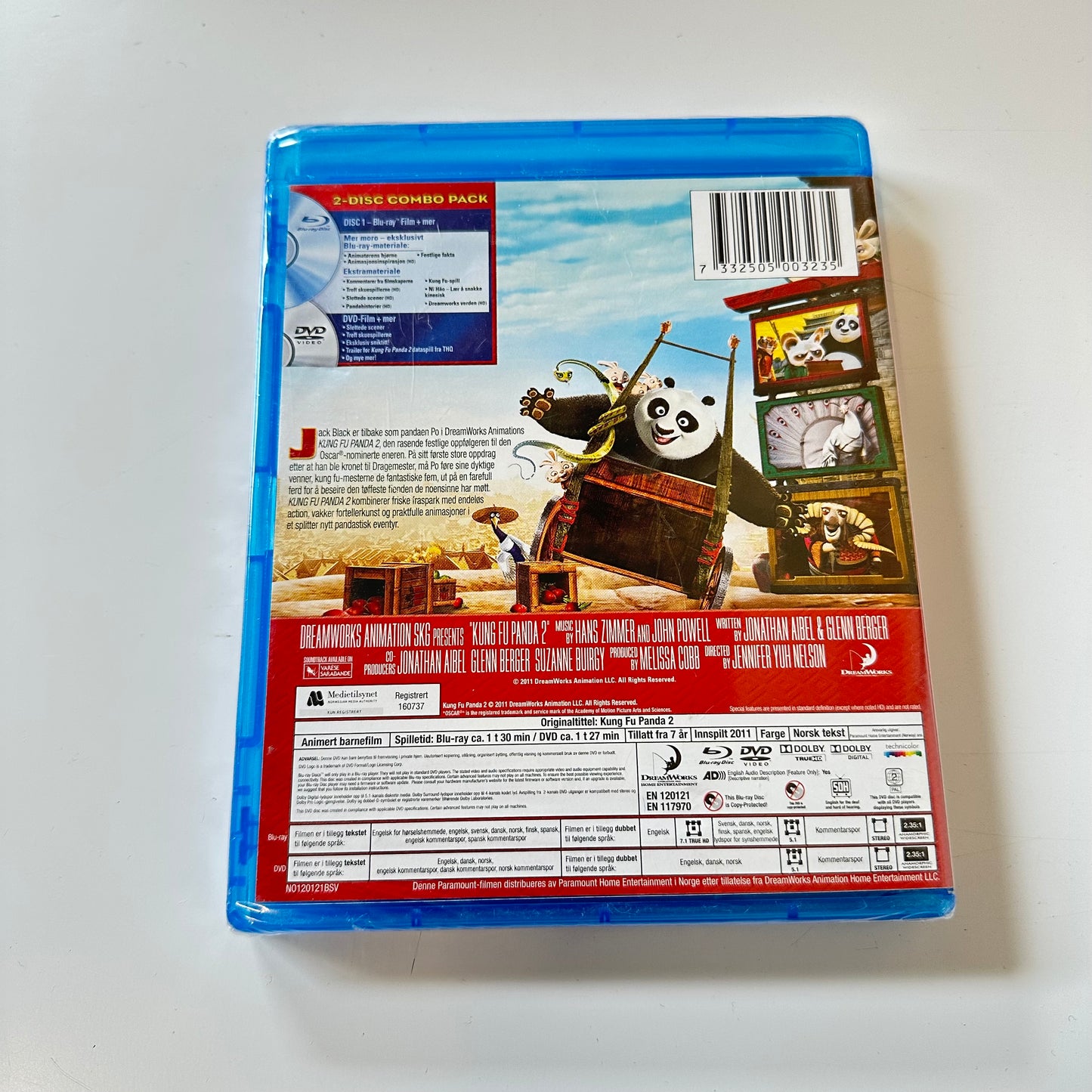 Kung Fu Panda 2 (Blu-ray + DVD) - Ny i plast!