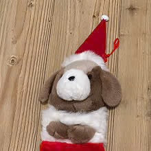 Julestrømpe hund, vintage