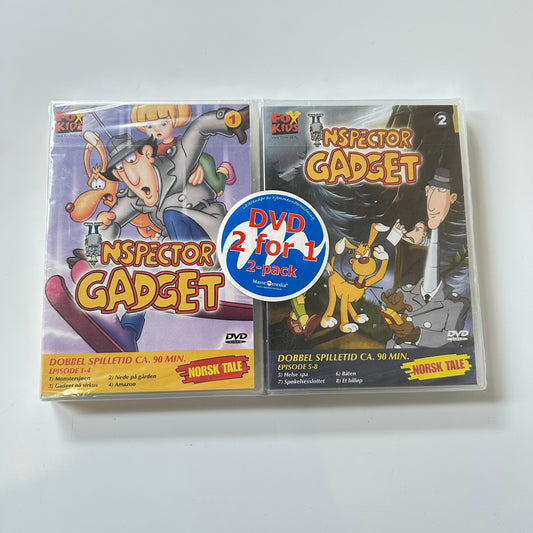 Inspector Gadget 1 og 2 (DVD) - Nye i plast !