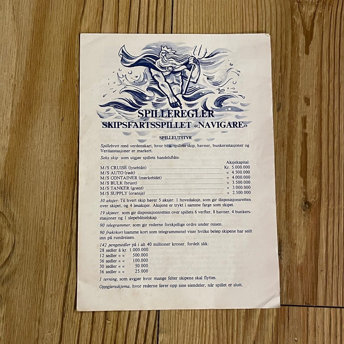 Skipsfartsspillet NAVIGARE (fra 1984)