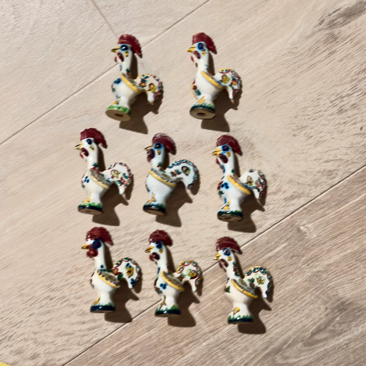 Hane - Good Luck Rooster fra Portugal fra 1970-tallet (håndmalte)
