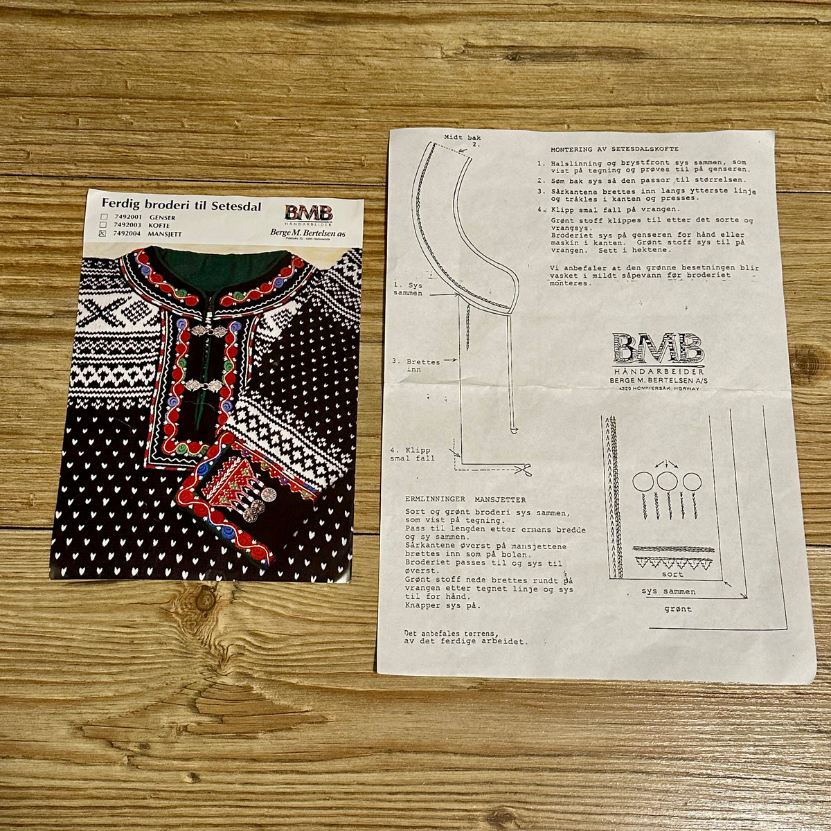 Setesdal ferdig broderte mansjetter, voksen