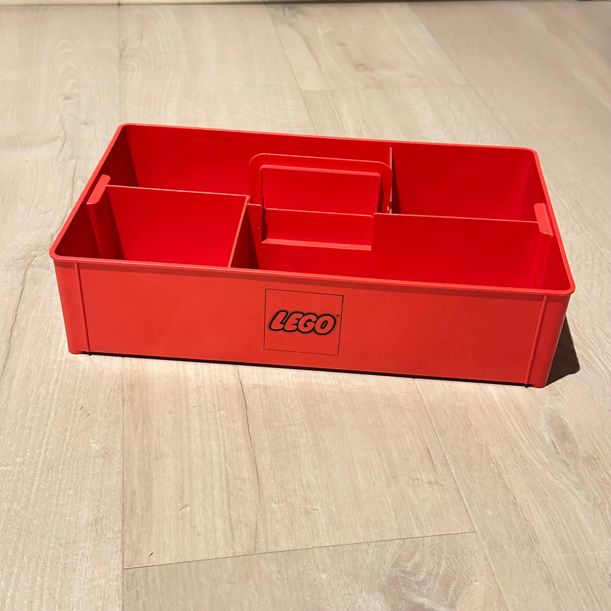 LEGO sorteringsboks / oppbevaringsboks med hank fra 1970-tallet