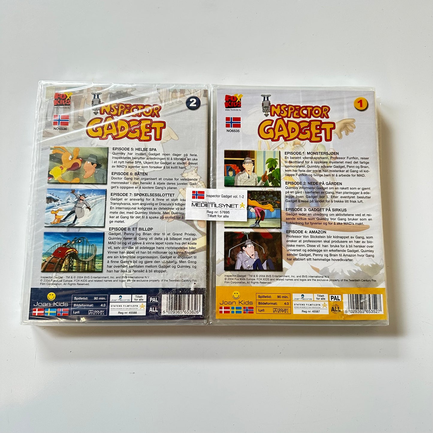 Inspector Gadget 1 og 2 (DVD) - Nye i plast !
