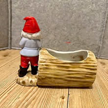 Gammel julepynt, Nisse med stubbe i porselen.