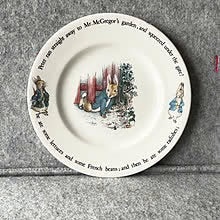 Vintage Peter Rabbit barnetallerken fra 1980-tallet