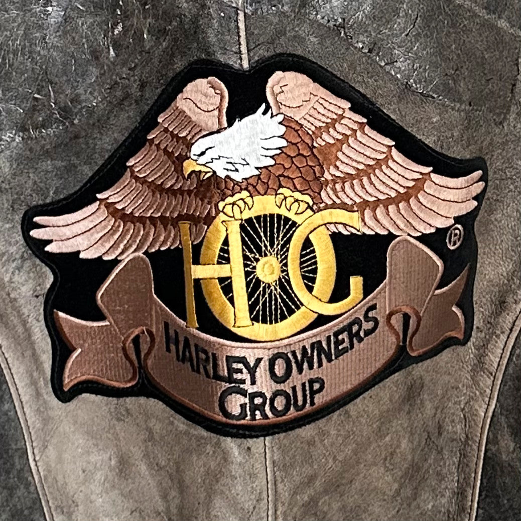 Vintage Skinnvest - "Harley owners group" (XXL)