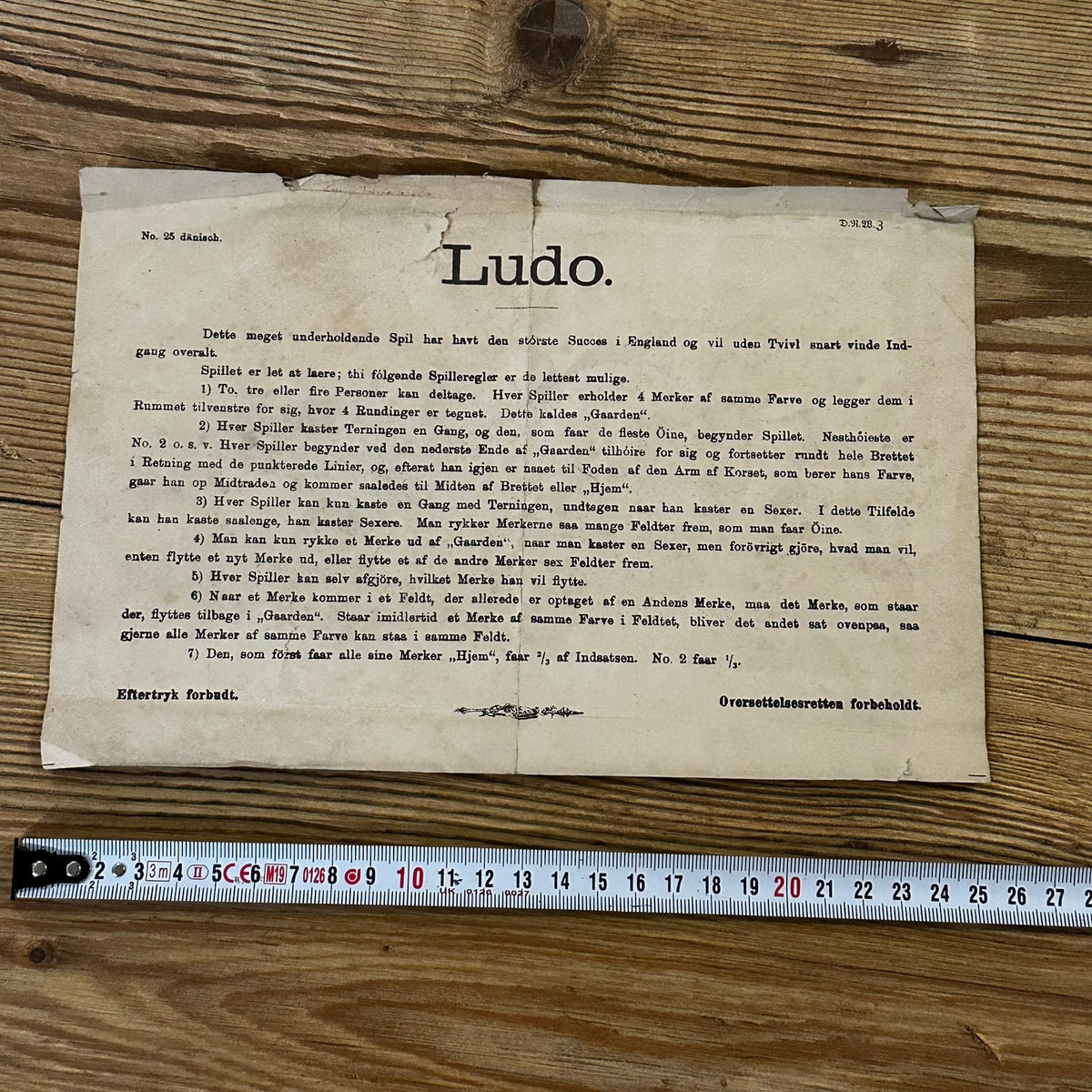 Gammelt LUDO fra tidlig 1930-tall