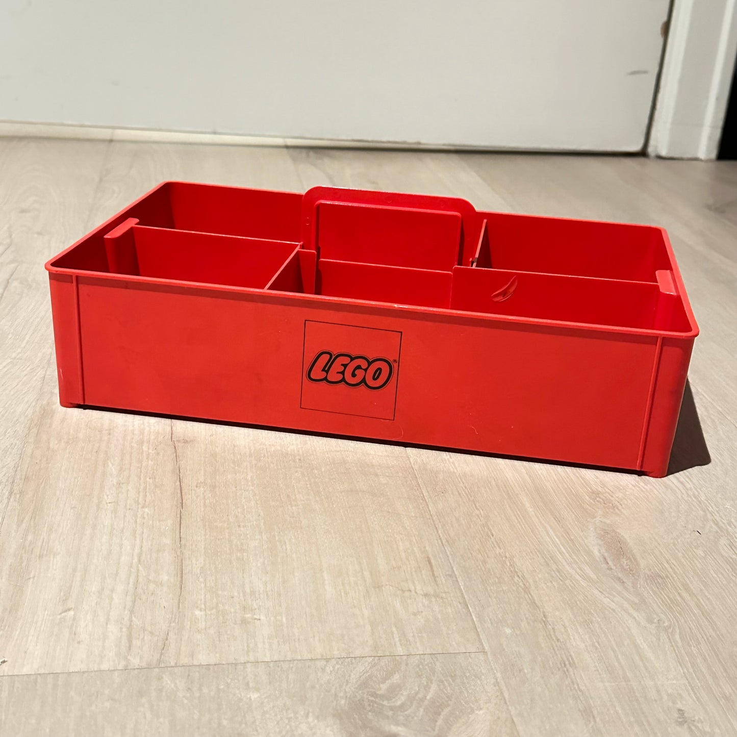 LEGO sorteringsboks / oppbevaringsboks med hank fra 1970-tallet