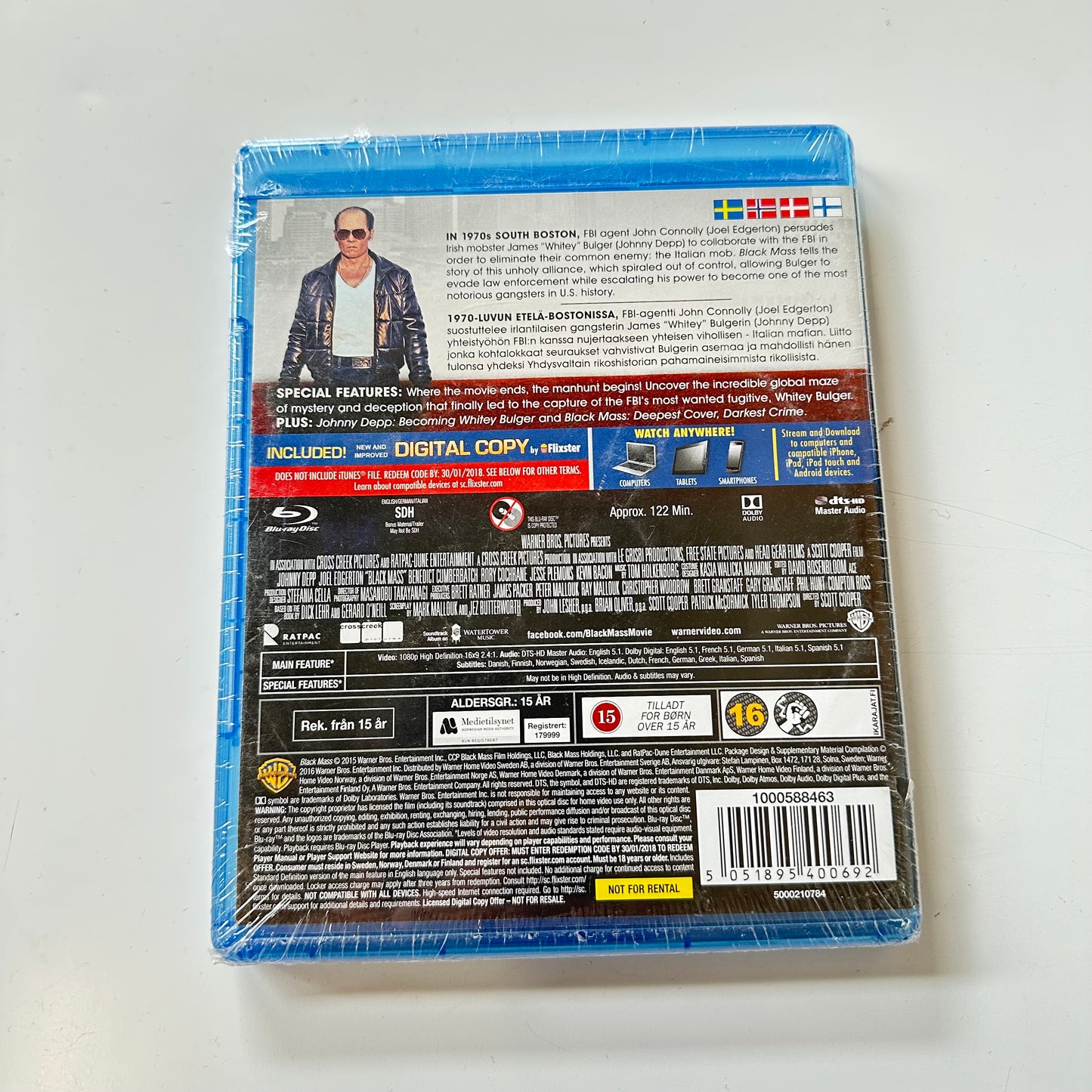 BLACK MASS (Blu-ray) - Ny i plast !
