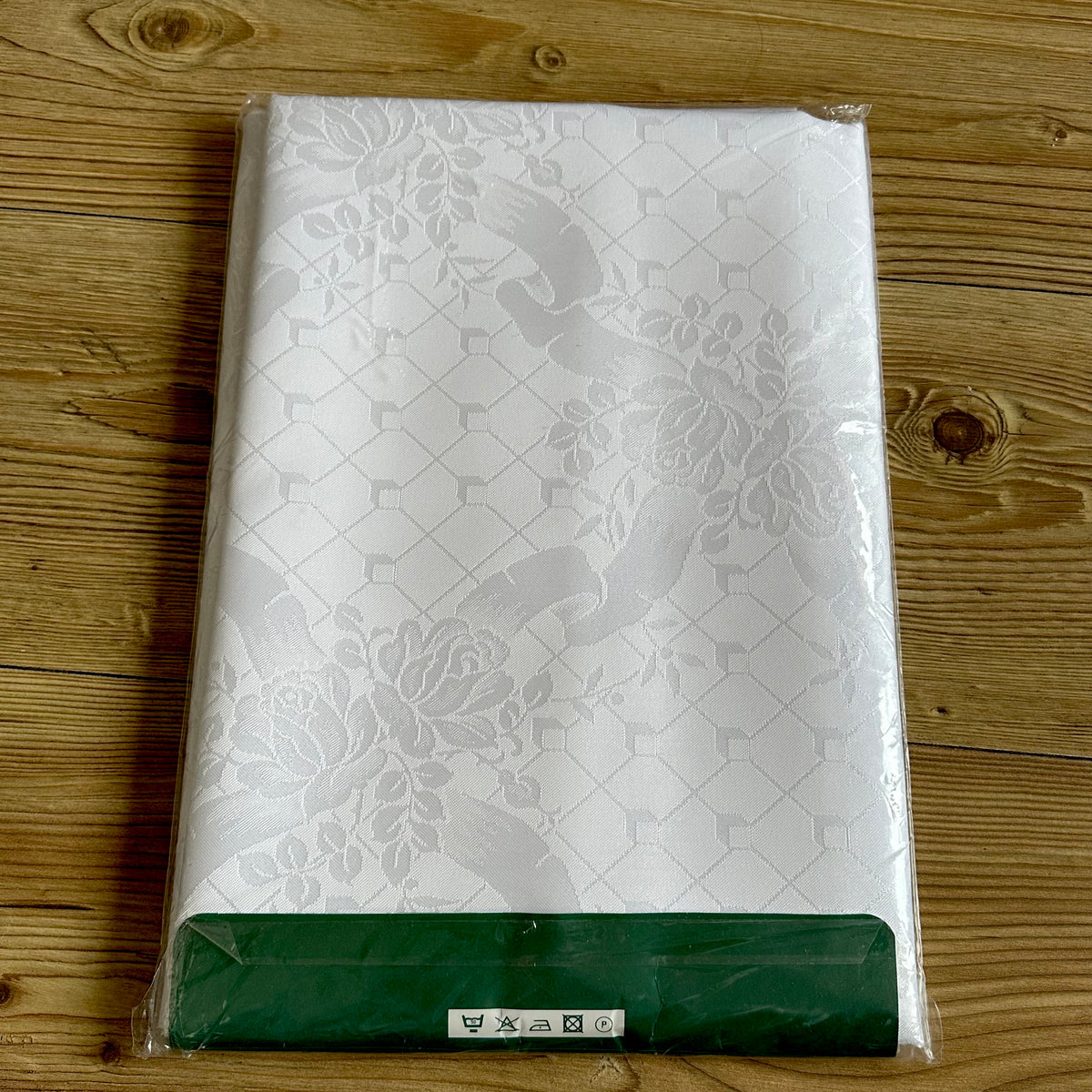 Hvit Damask duk - ny !