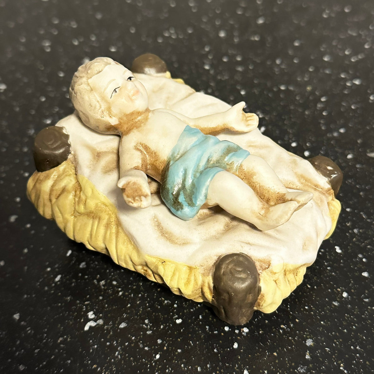 Store håndmalte figurer til julekrybbe - vintage !