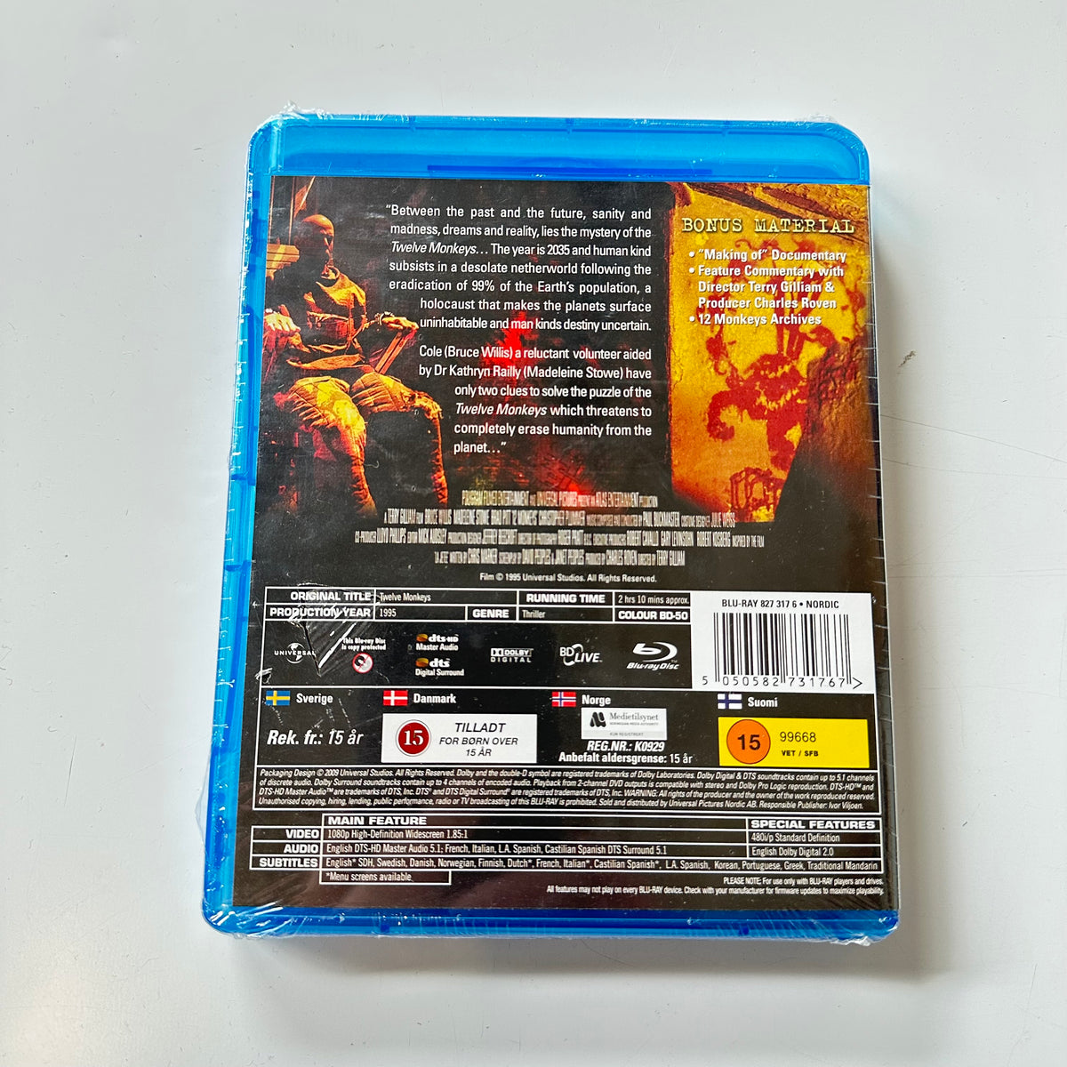Twelve Monkeys - The future is history (Blu-ray) - Ny i plast !