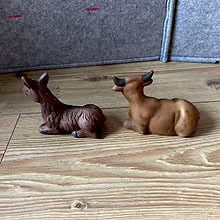 Vintage - 11 Store julekrybbe-figurer i keramikk