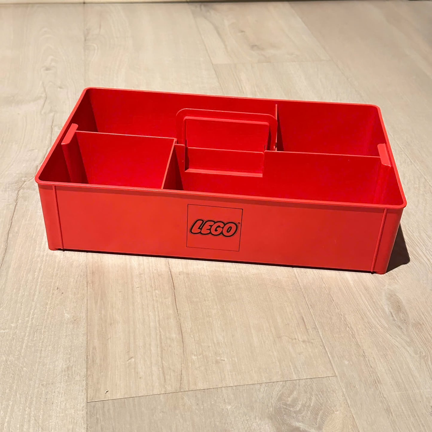LEGO sorteringsboks / oppbevaringsboks med hank fra 1970-tallet