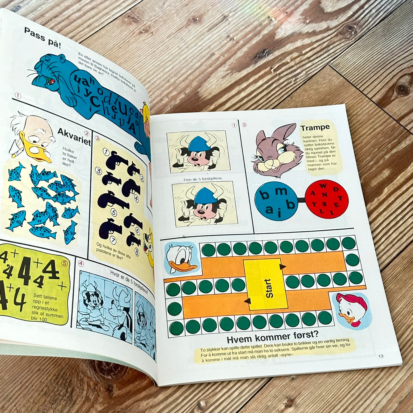 Gammel Aktivitetsbok med Walt Disney fra 1977 - ubrukt !