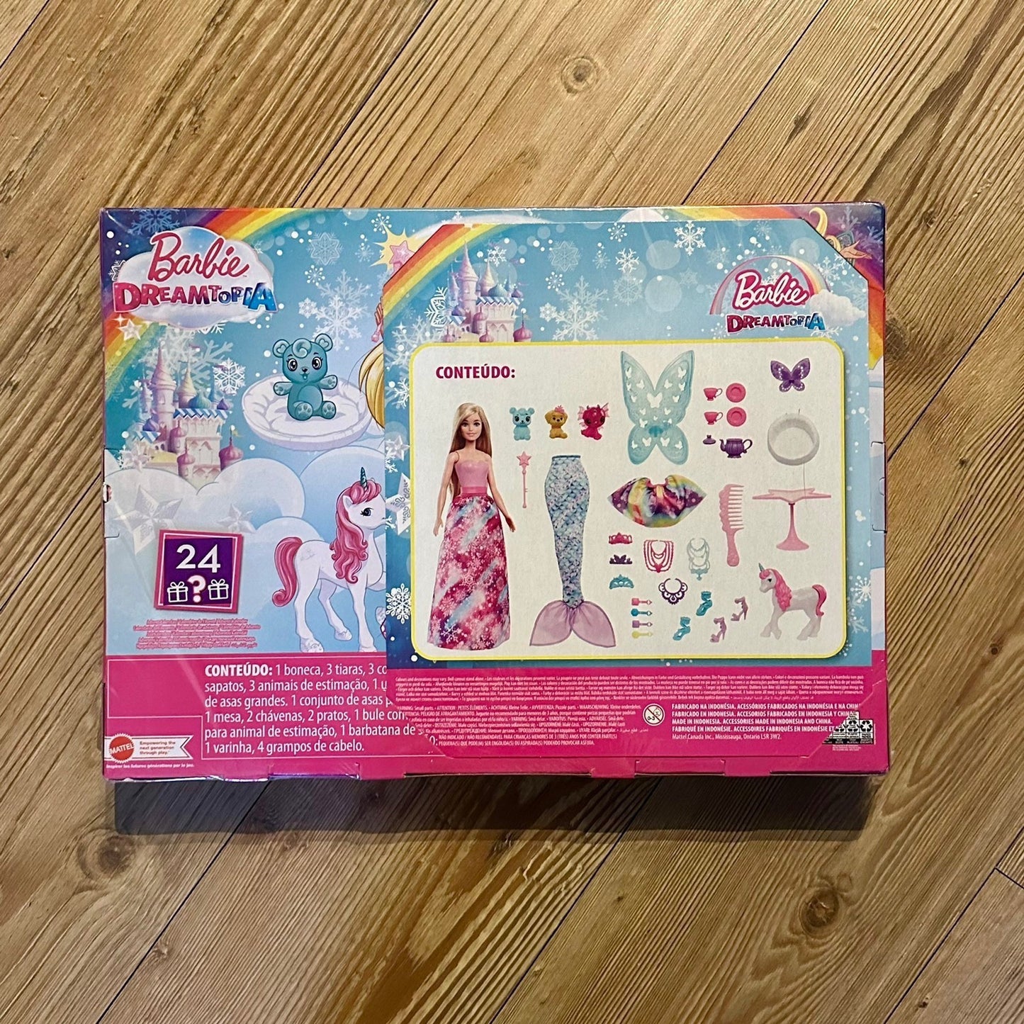 Barbie Dreamtopia Julekalender fra 2021 Med 24 gaver + dukke