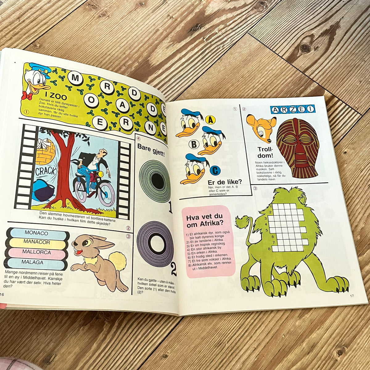 Gammel Aktivitetsbok med Walt Disney fra 1977 - ubrukt !