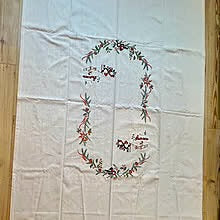 Brodert juleduk med nydelige motiv