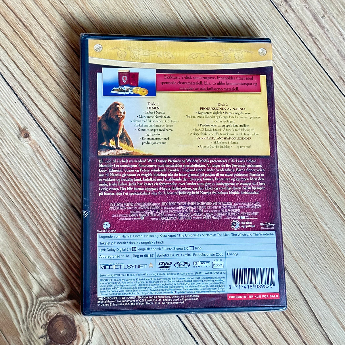 NARNIA, Løven, Heksa og klasskapet (DVD) - Ny i plast !