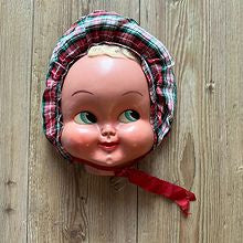 Vintage dukke hode i vinyl og plast