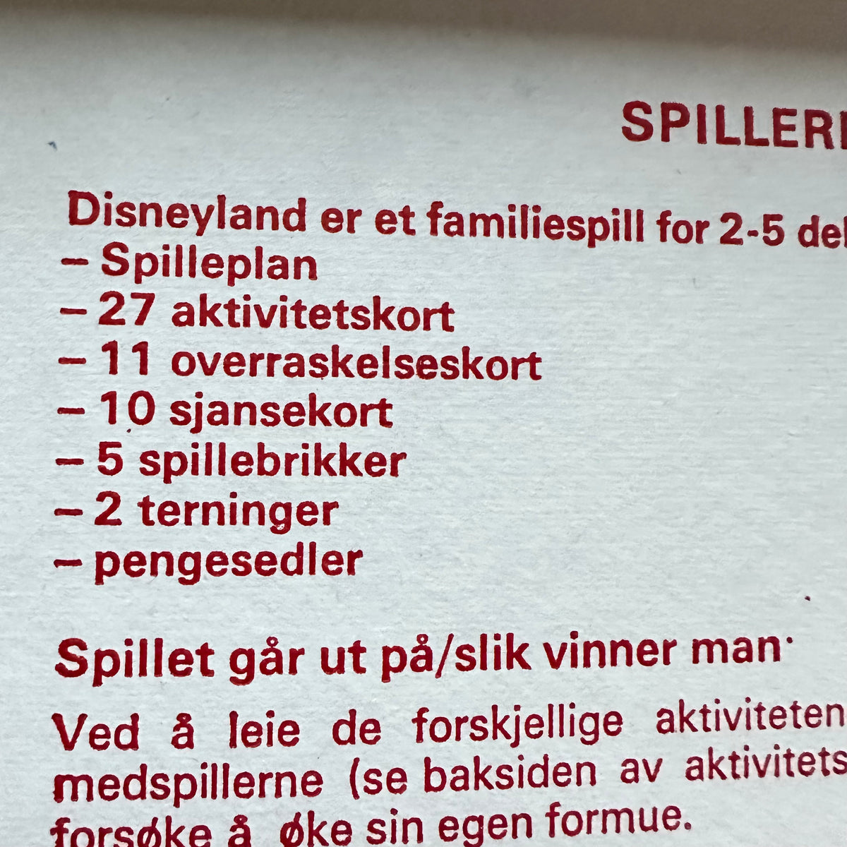 Spill og ha det moro i Disneyland (DAMM, 1985)