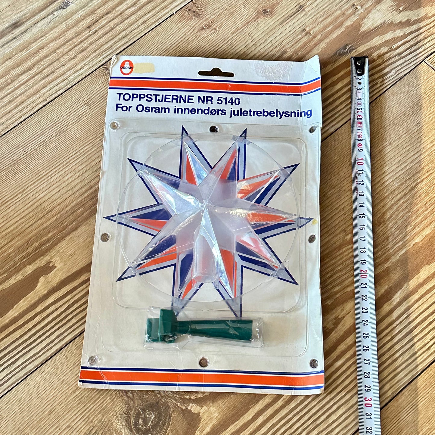 Vintage julestjerne / Toppstjerne fra OSRAM - uåpnet