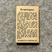Antikk SORTEPER fra 1920/30-tallet  (Litografisk Kompani a/s)