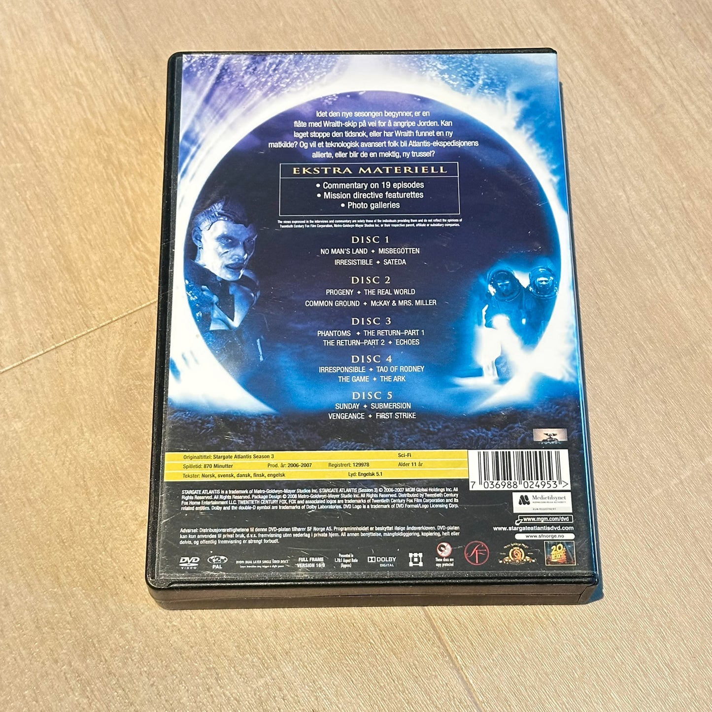 STARGATE ATLANTIS - komplett serie (DVD) Norsk tekst