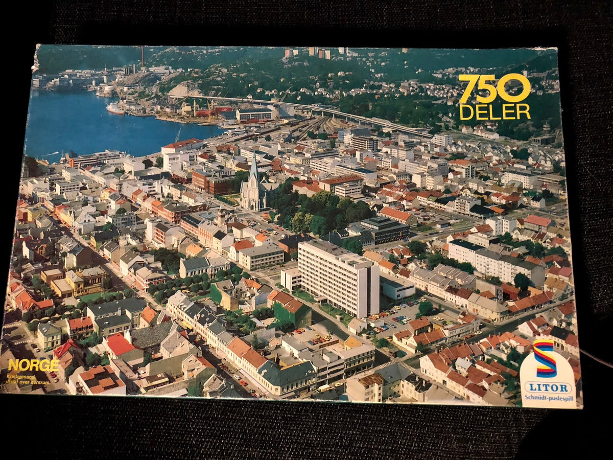 Puslespill 750 biter, Kristiansand sentrum 1980-tall - Uåpnet