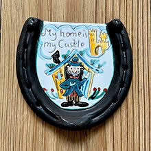Vintage keramikk skilt "My home is my castle"