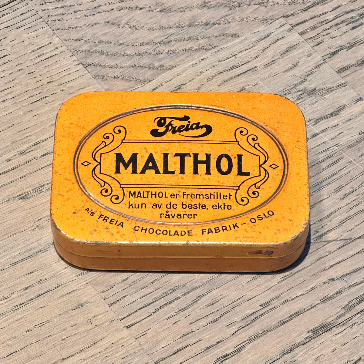Gammel Freia MALTHOL metallboks