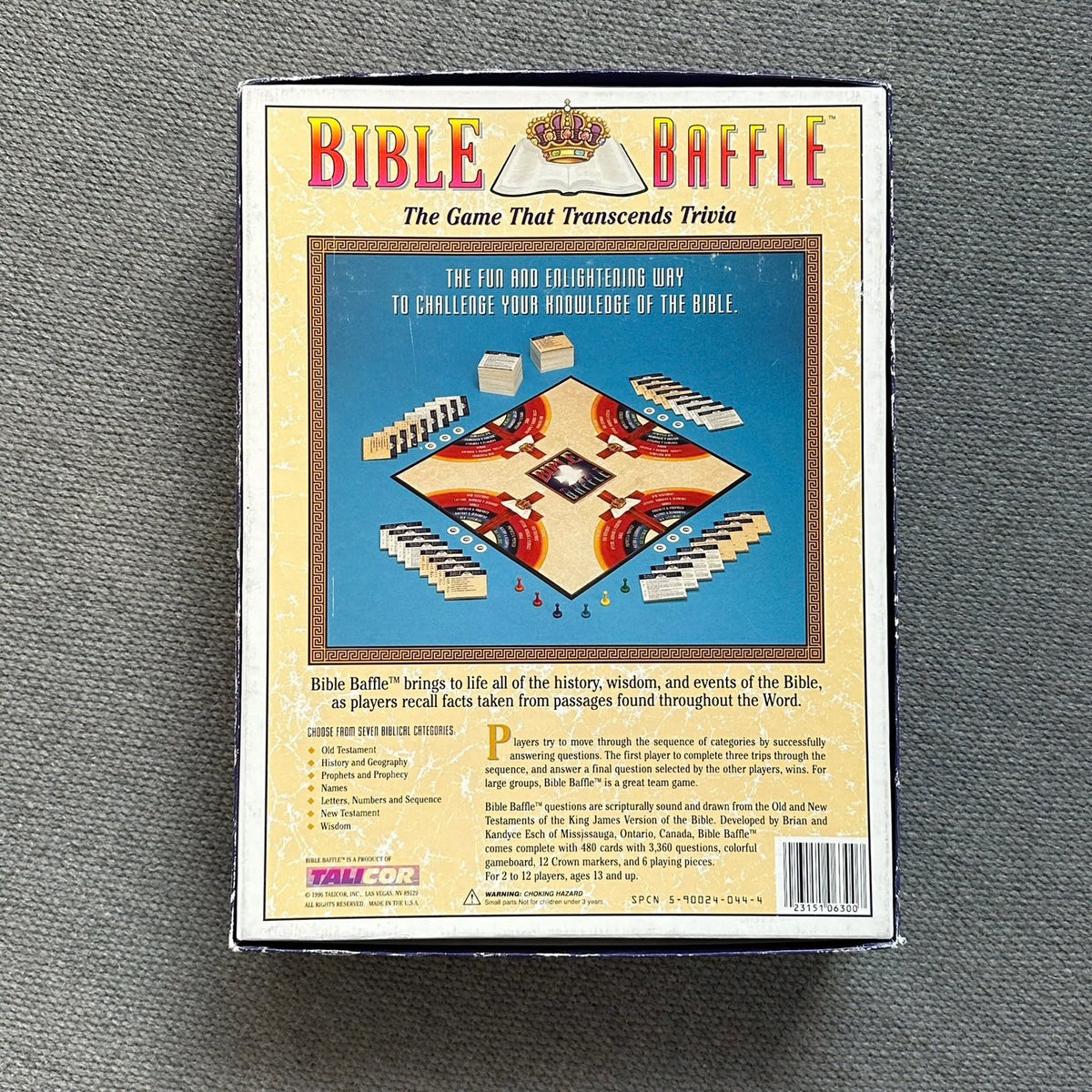 BIBLE BAFFLE (brettspill om Bibelen) fra 1996