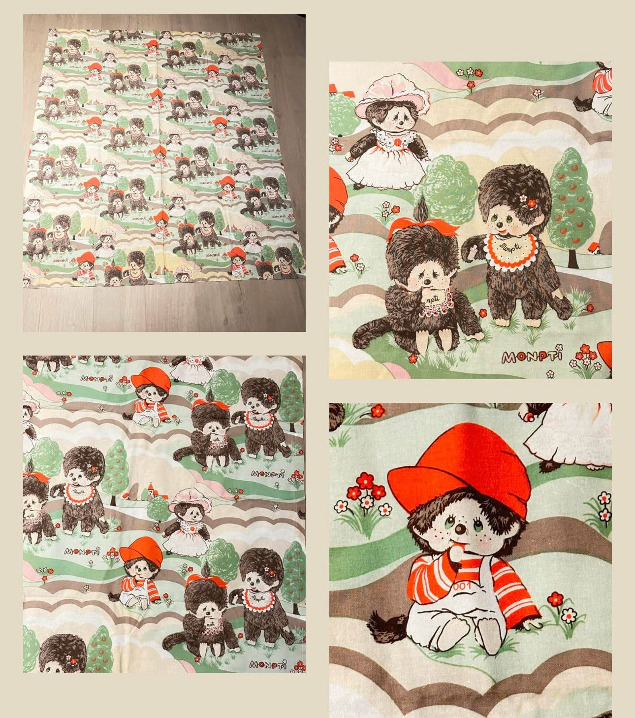 Vintage Gardiner med Monchhichi motiv