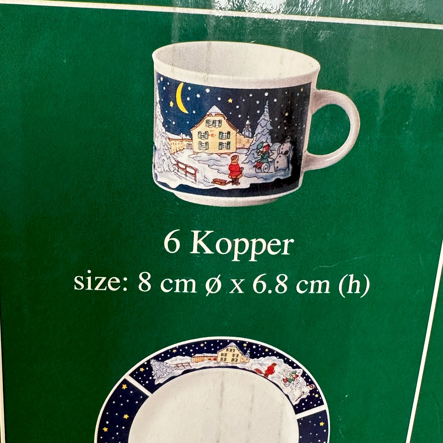 Kaffeservise "JULENATT" 18 deler - Ny i eske !