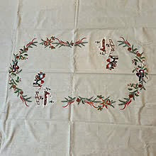 Brodert juleduk med nydelige motiv