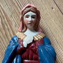 Vintage - 11 Store julekrybbe-figurer i keramikk