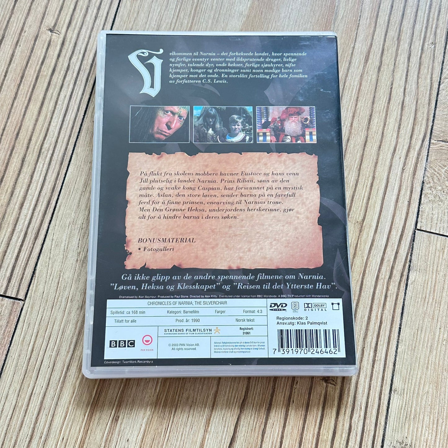 Legenden om Narnia 1-3 (DVD med norsk tekst) - som ny !