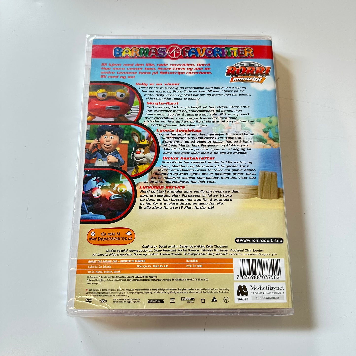 RORRI Racerbil støtfanger mot støtfanger (DVD) - Ny i plast !