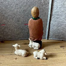 Vintage - 11 Store julekrybbe-figurer i keramikk