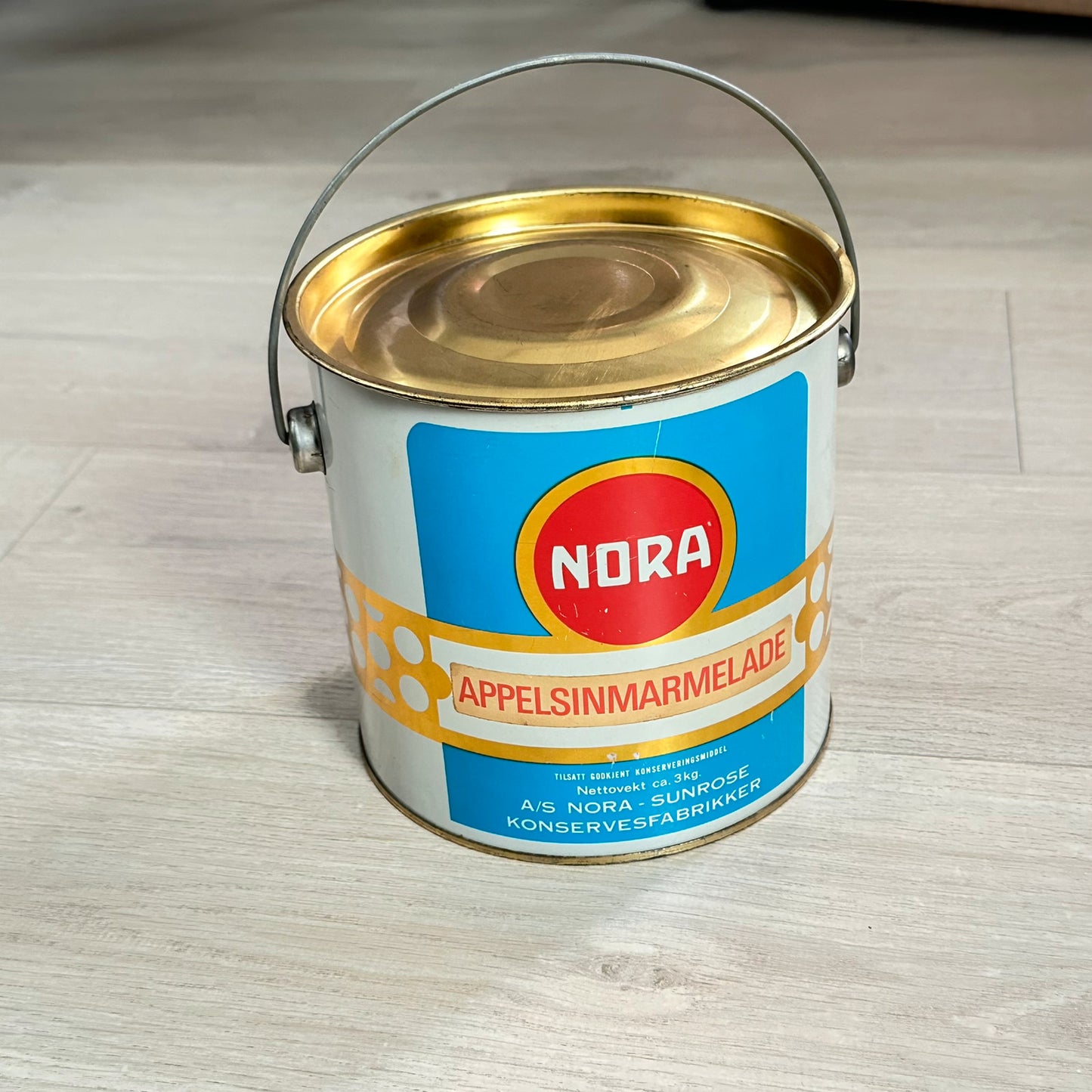 NORA APPELSINMARMELADE bøtte i metall med hank