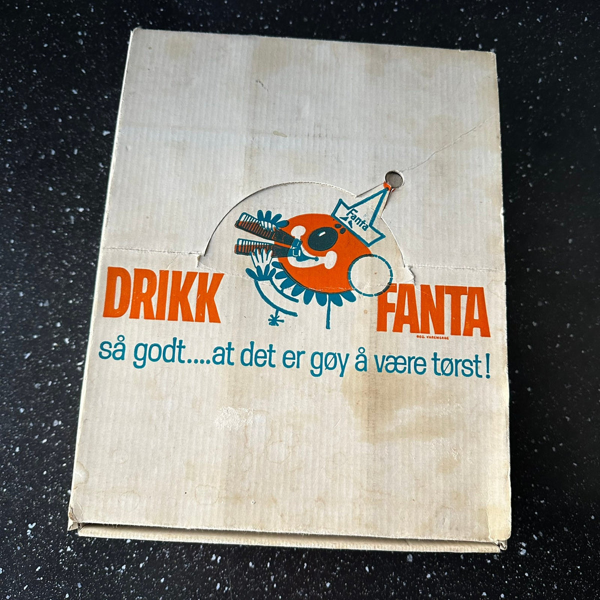 6 stk Gamle FANTA glass i original esken